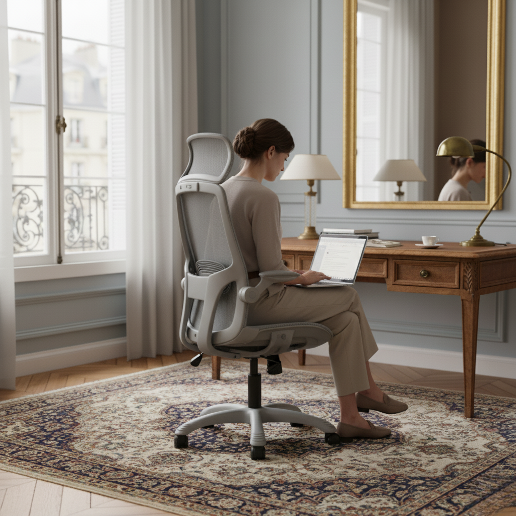 Elyos - Fauteuil de Bureau avec Maille Haute Résistance